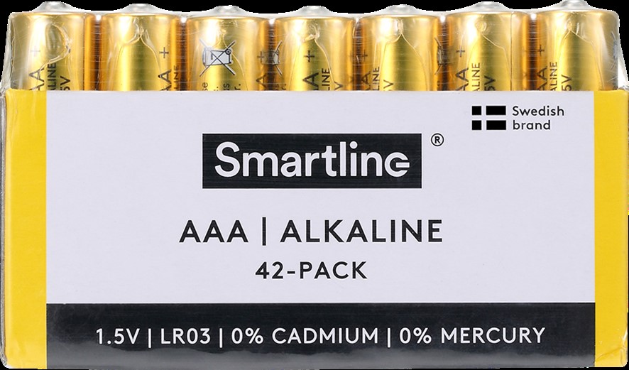 Smartline Smartline Alkaliskt Batteri AAA LR03 1.5V 42-pack