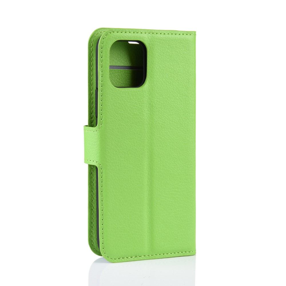  iPhone 11 Fodral Litchi Läder Grön