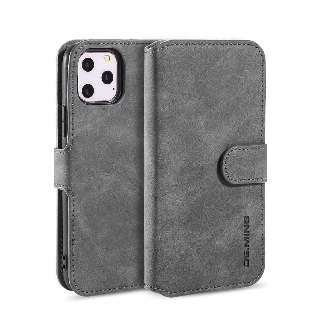 DG.MING DG.MING iPhone 11 Pro Fodral Retro Läder Grå