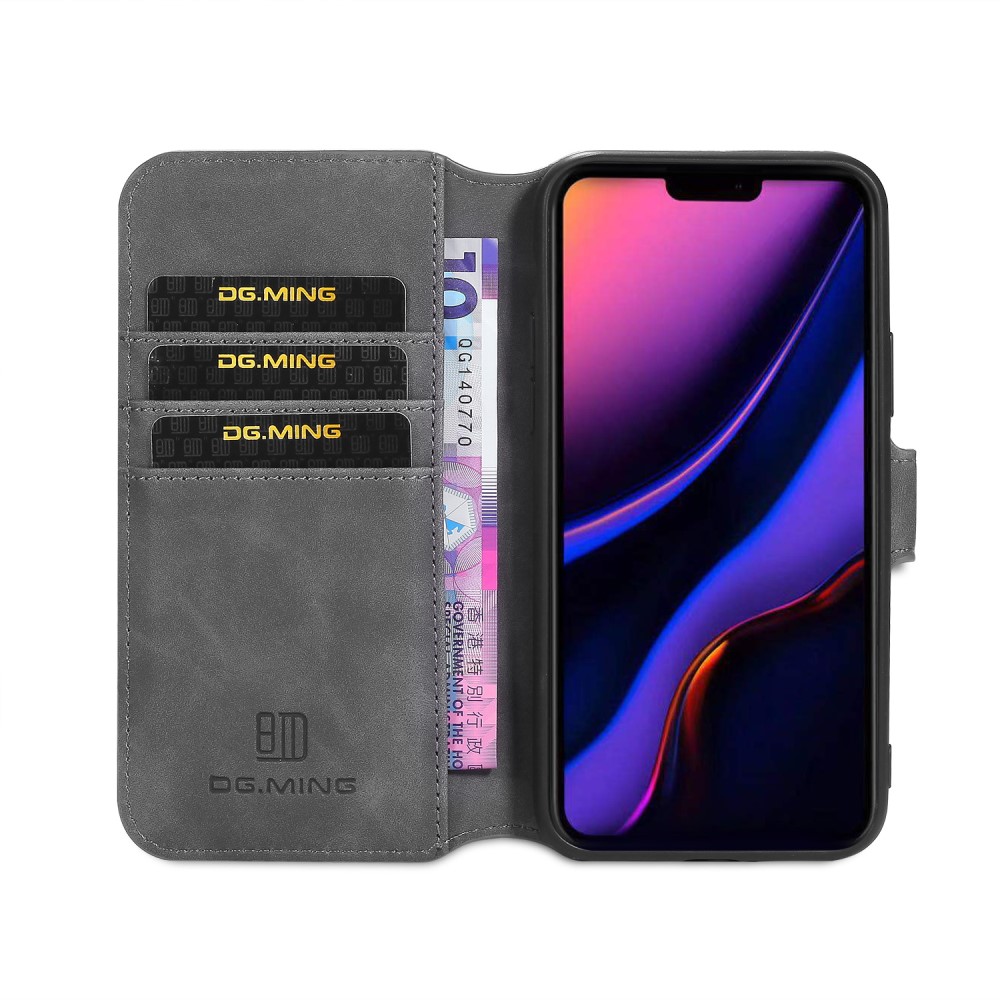 DG.MING DG.MING iPhone 11 Pro Fodral Retro Läder Grå