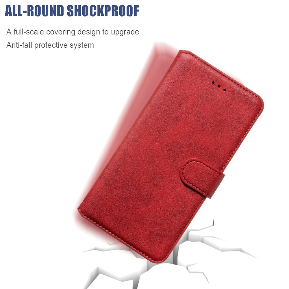  iPhone 11 Pro Fodral Solid Läder Röd