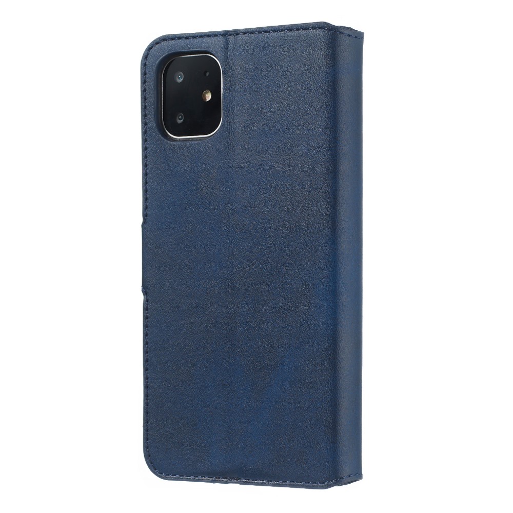  iPhone 11 Fodral Solid Läder Blå