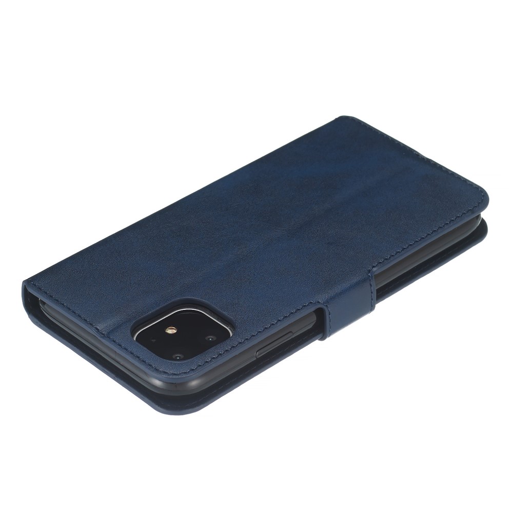  iPhone 11 Fodral Solid Läder Blå