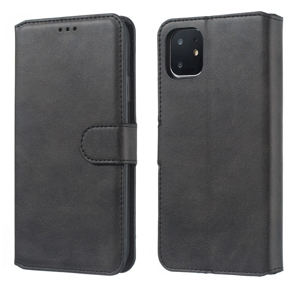  iPhone 11 Fodral Solid Läder Svart