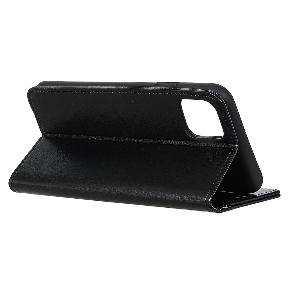  iPhone 12 / 12 Pro Fodral Crazy Horse Läder Svart
