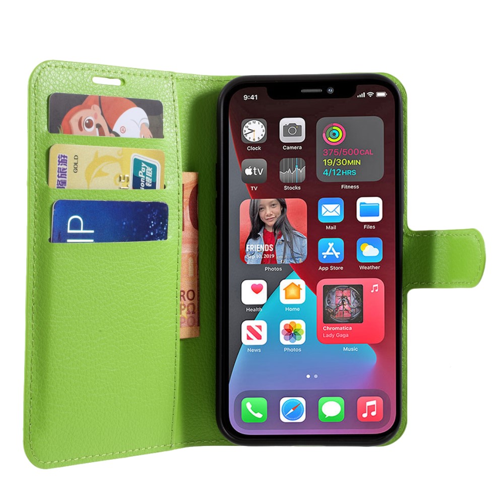  iPhone Xs Max Fodral Litchi Läder Grön