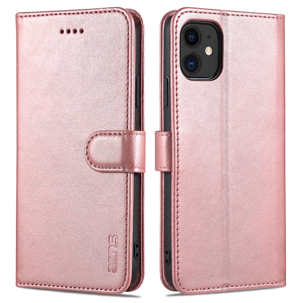AZNS AZNS iPhone 12 / 12 Pro Fodral Läder Roséguld