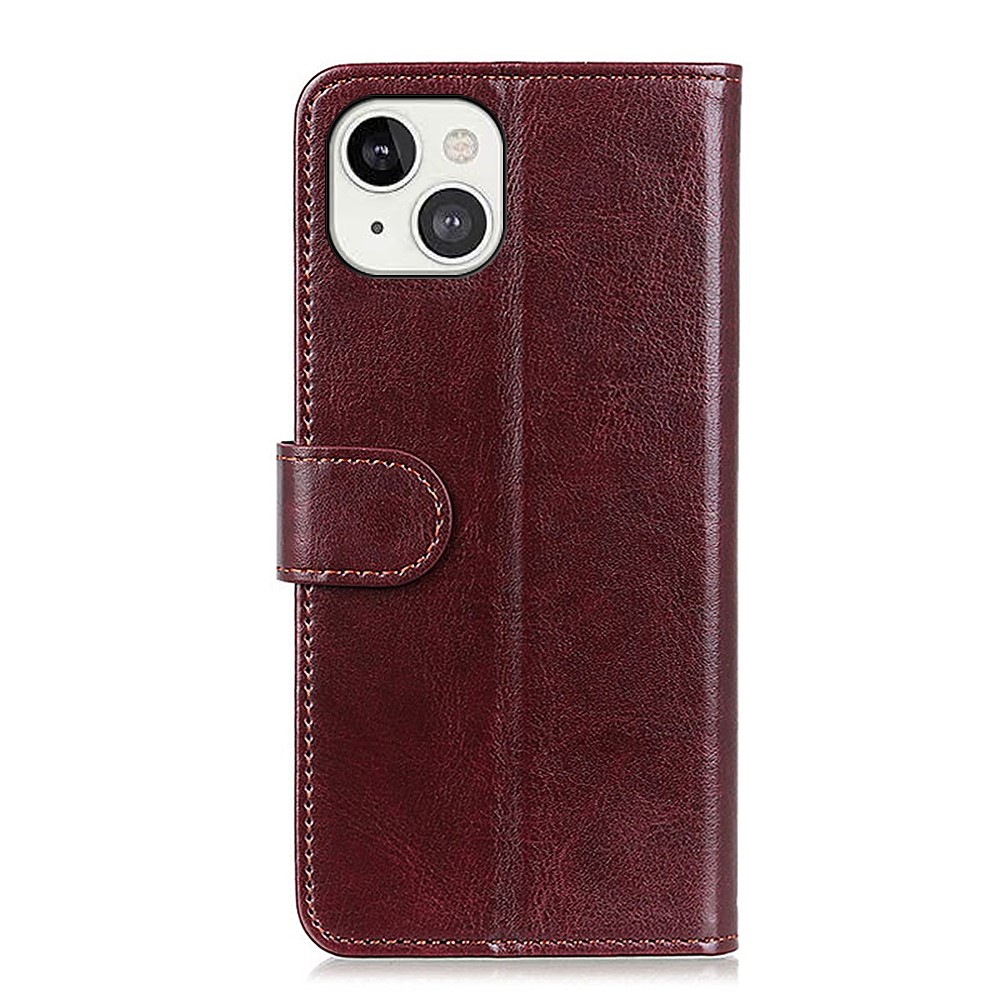  iPhone 13 Fodral Crazy Horse Läder Brun