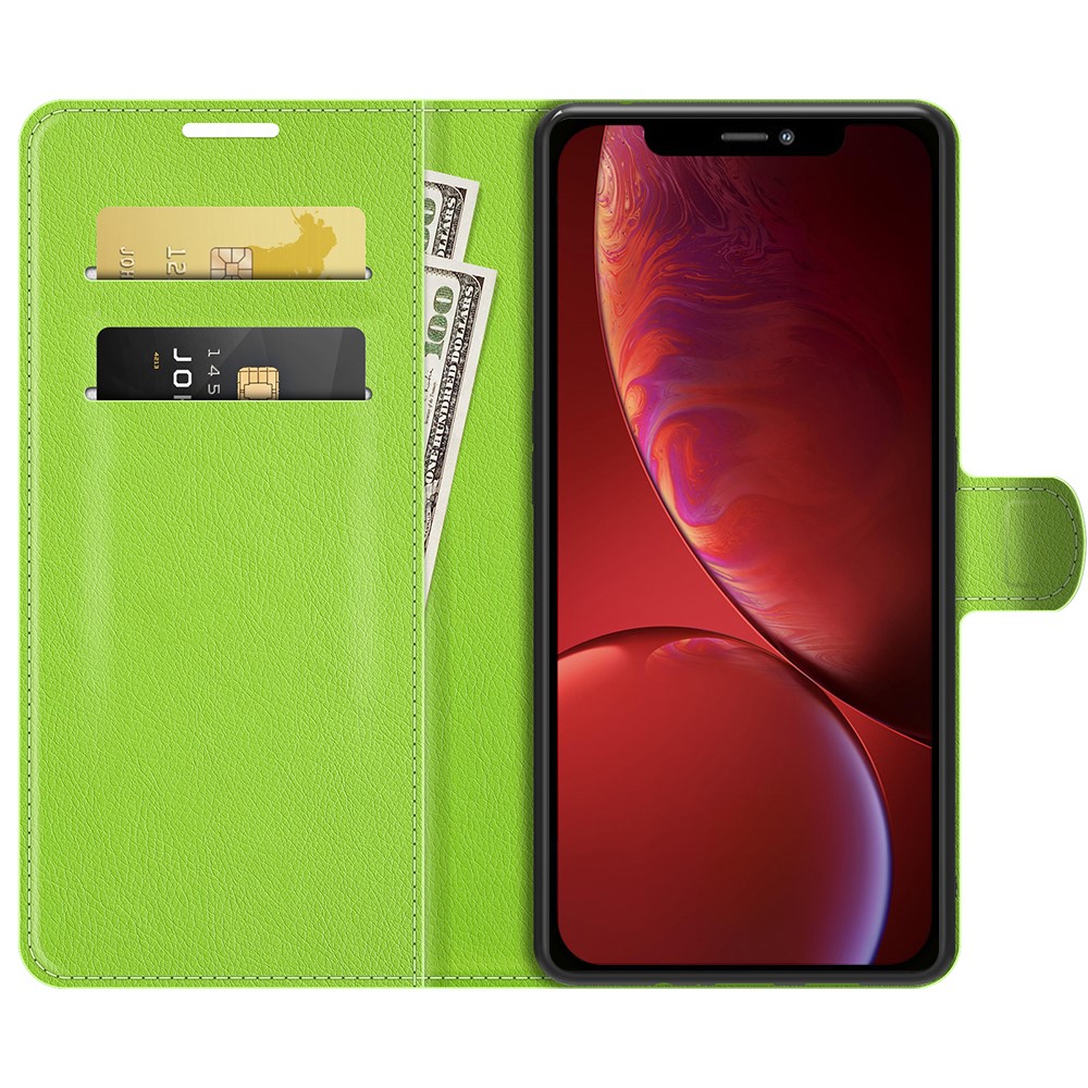  iPhone 13 Mini Fodral Litchi Läder Grön