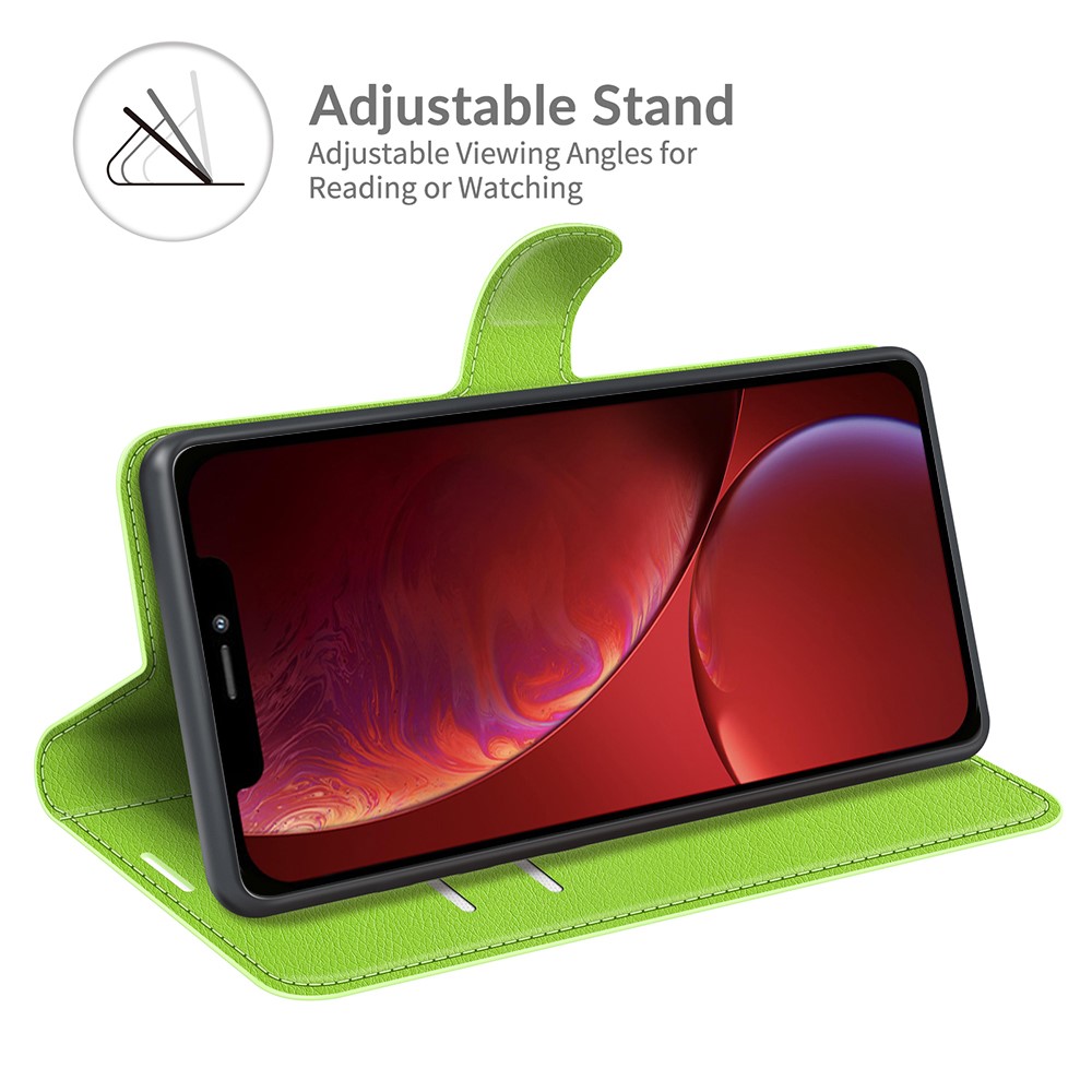 iPhone 13 Mini Fodral Litchi Läder Grön