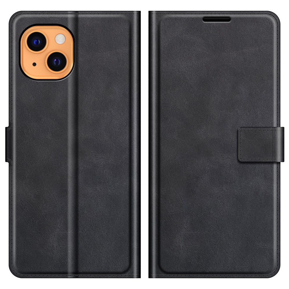  iPhone 13 Fodral Solid Läder Svart