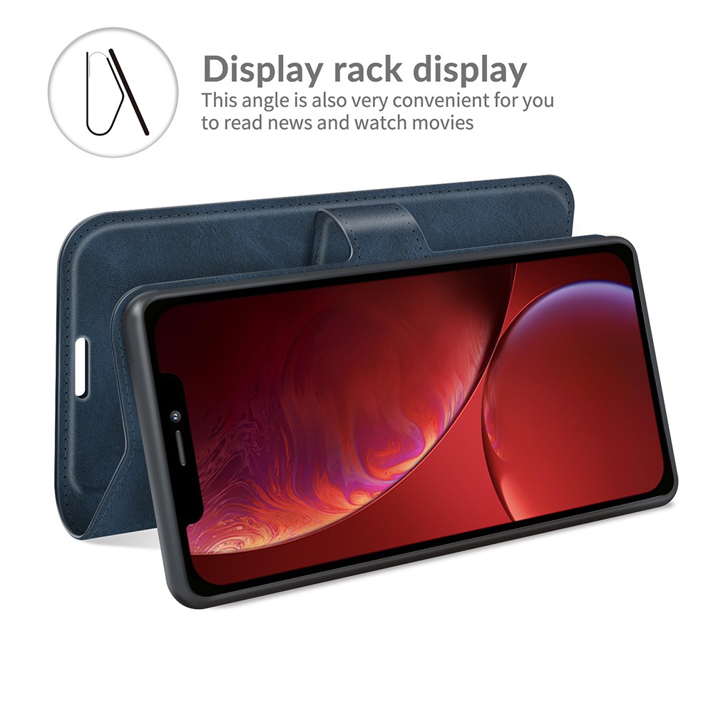  iPhone 13 Fodral Solid Läder Blå