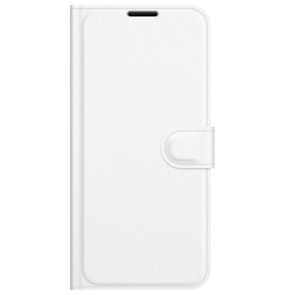  iPhone 13 Fodral Litchi Läder Vit