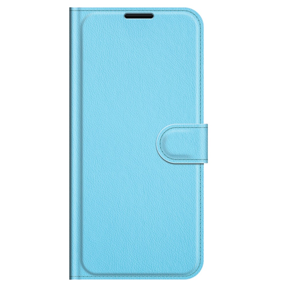  iPhone 13 Fodral Litchi Läder Ljus Blå