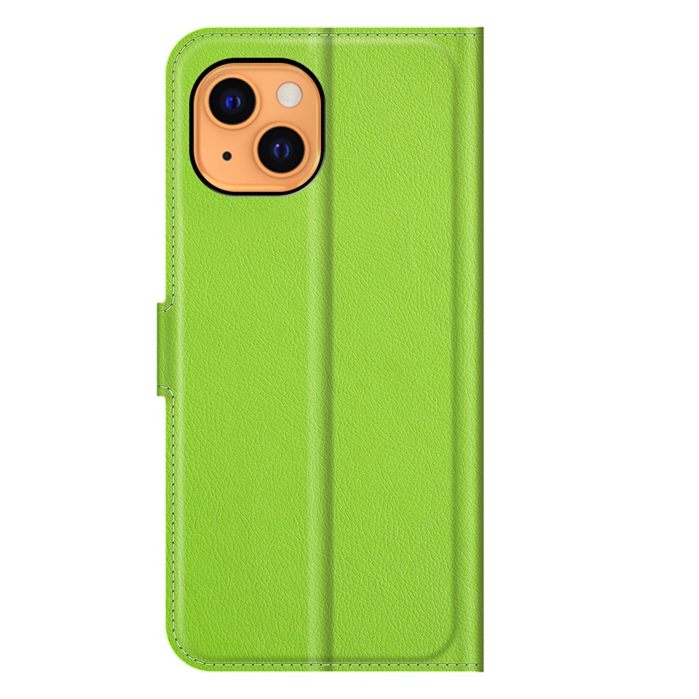  iPhone 13 Fodral Litchi Läder Grön