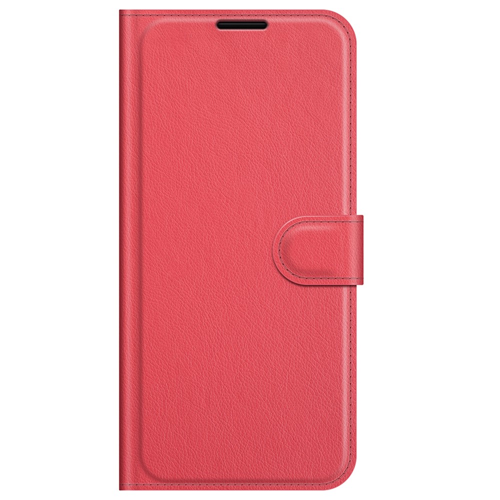  iPhone 13 Pro Max Fodral Litchi Läder Röd