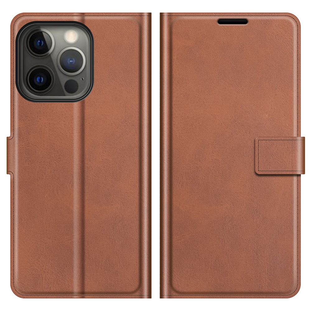  iPhone 13 Pro Fodral Solid Läder Brun