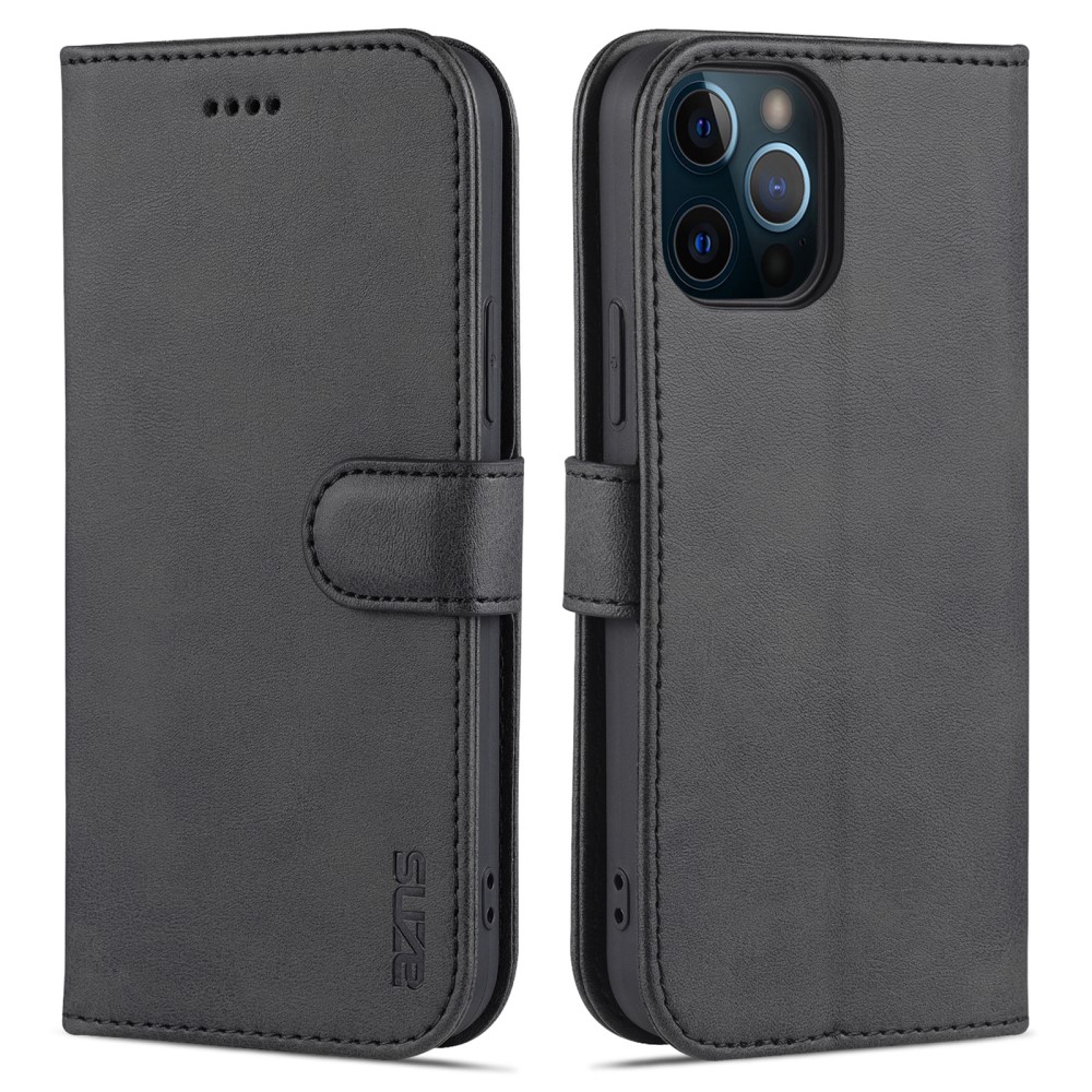 AZNS AZNS iPhone 12 Pro Max Fodral Läder Svart