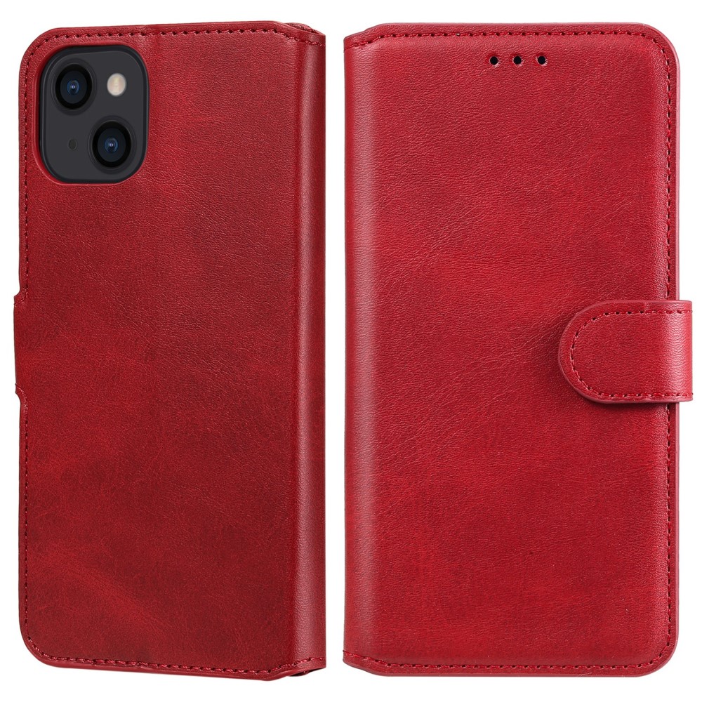  iPhone 13 Fodral Läder Röd