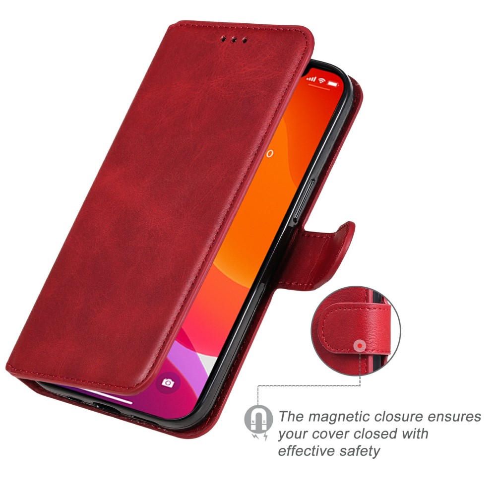  iPhone 13 Pro Fodral Läder Röd