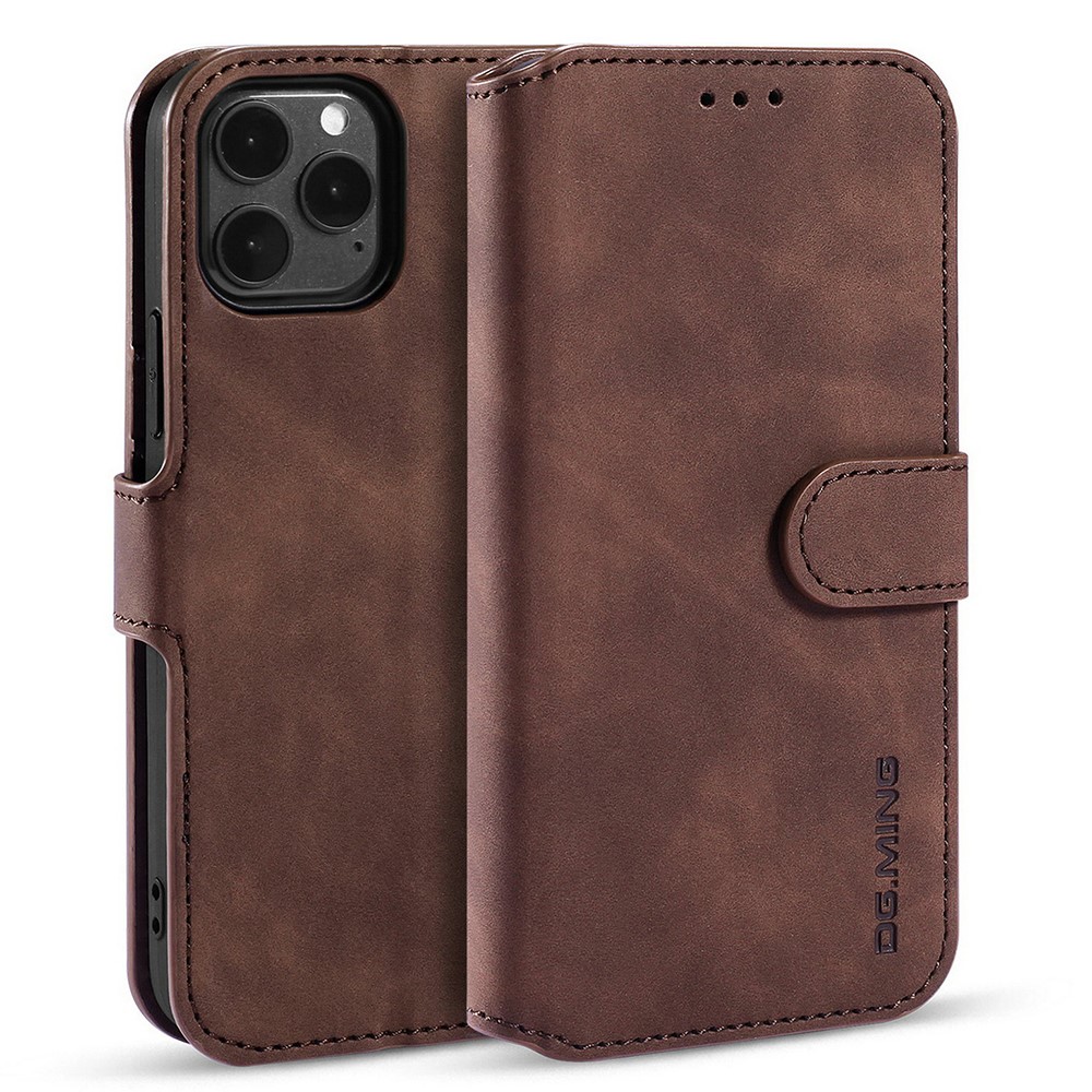 DG.MING DG.MING iPhone 13 Mini Fodral Retro Läder Mörk Brun