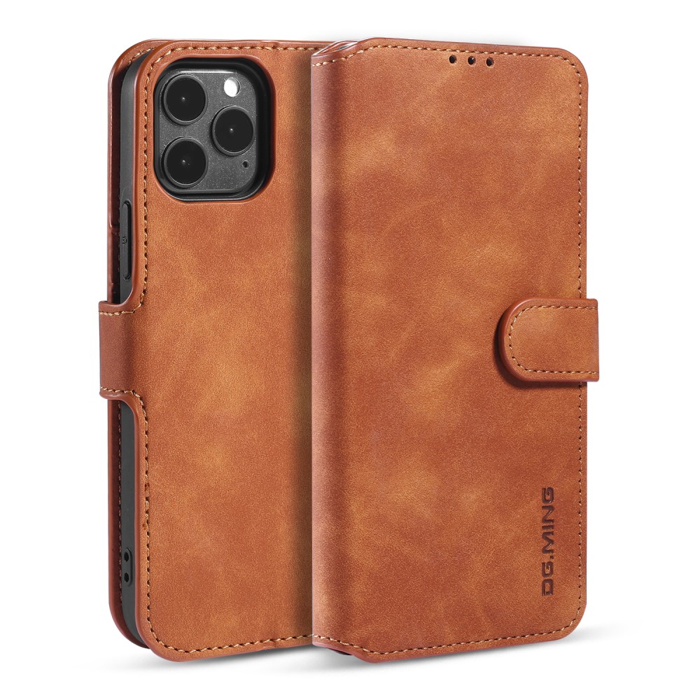 DG.MING DG.MING iPhone 13 Pro Max Fodral Retro Läder Brun