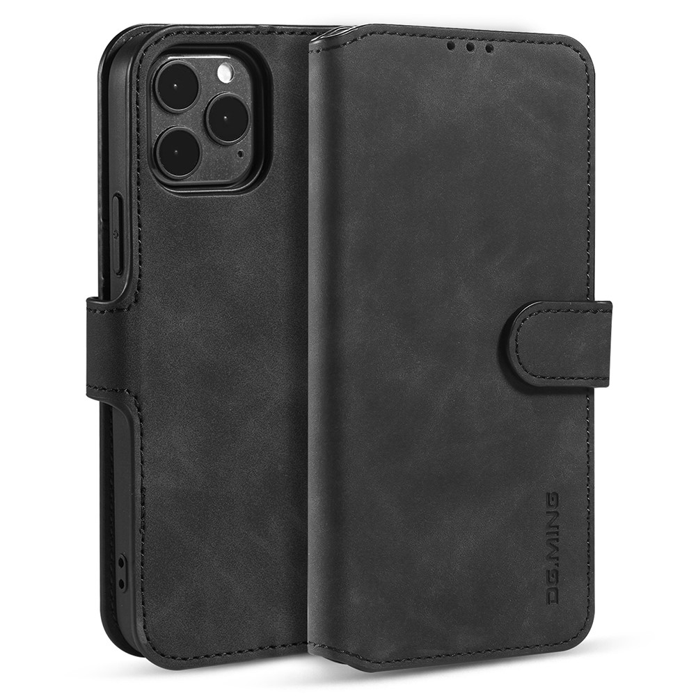 DG.MING DG.MING iPhone 13 Pro Fodral Retro Läder Svart