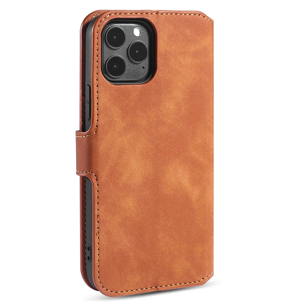 DG.MING DG.MING iPhone 13 Pro Fodral Retro Läder Brun