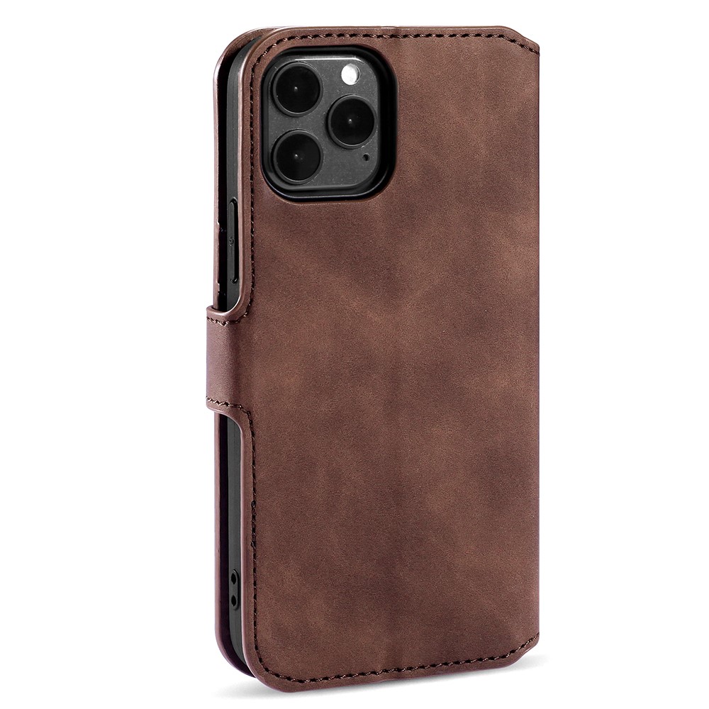 DG.MING DG.MING iPhone 13 Pro Fodral Retro Läder Mörk Brun
