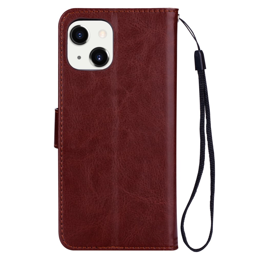  iPhone 13 Mini Fodral Crazy Horse Läder Brun