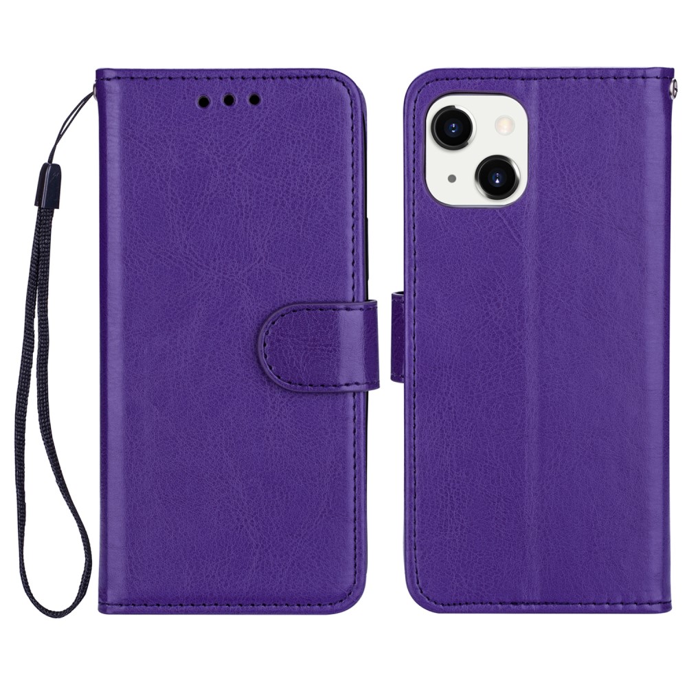  iPhone 13 Mini Fodral Crazy Horse Läder Lila