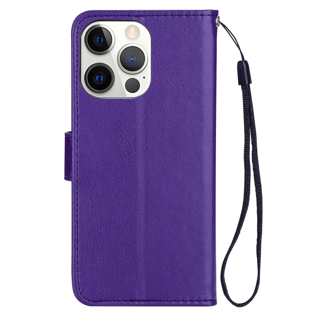  iPhone 13 Pro Fodral Crazy Horse Läder Lila