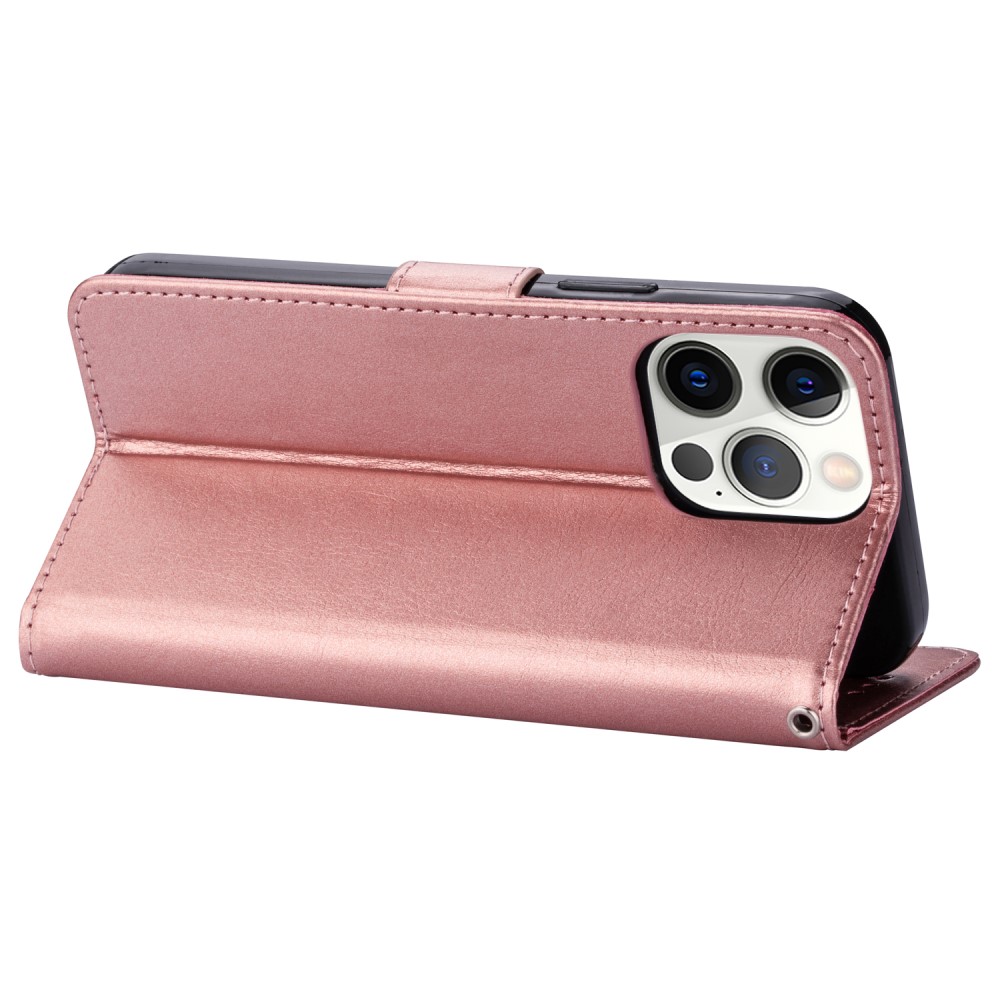  iPhone 13 Pro Fodral Crazy Horse Läder Roséguld