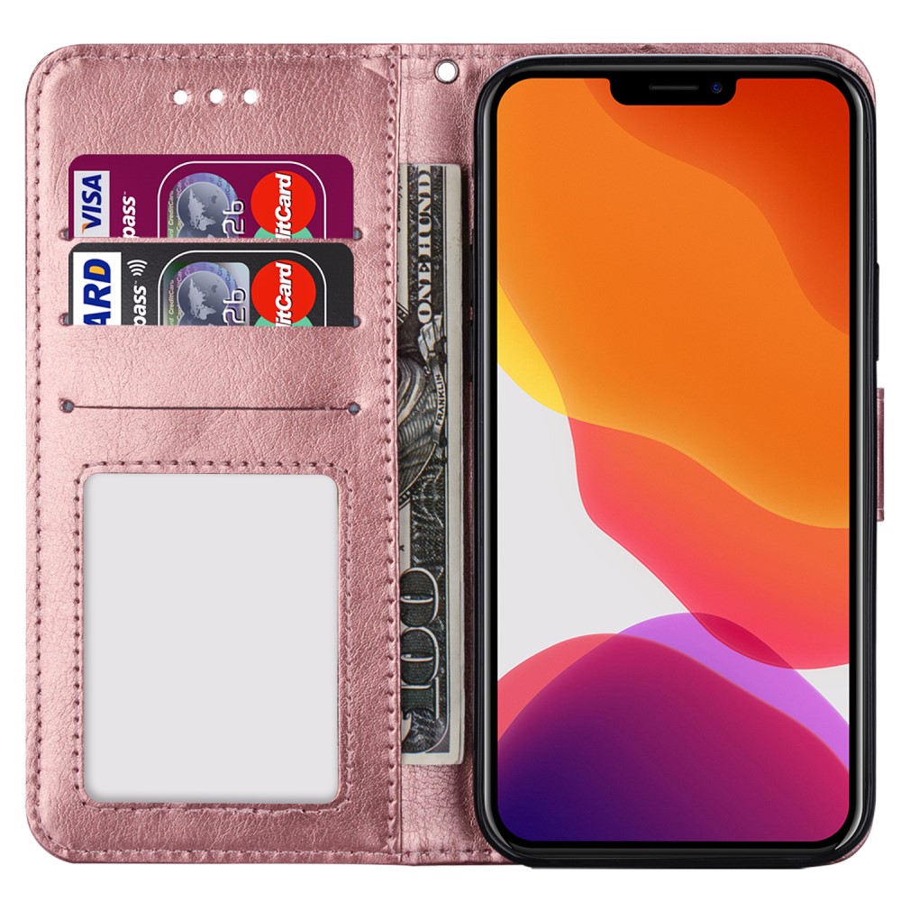  iPhone 13 Pro Max Fodral Crazy Horse Läder Roséguld