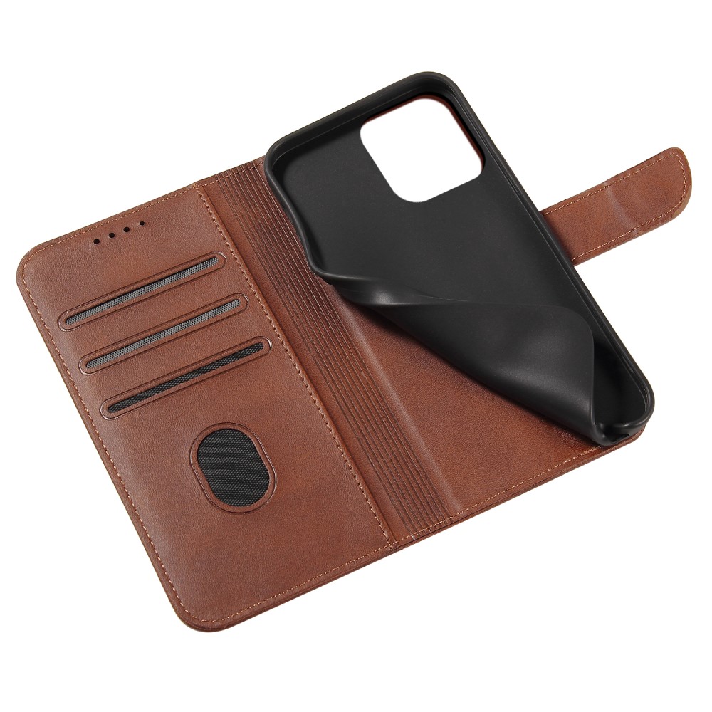  iPhone 13 Plånboksfodral Läder Brun