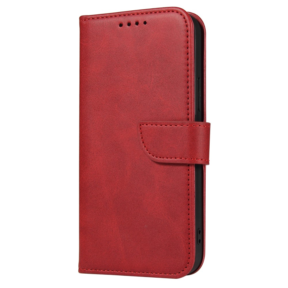  iPhone 13 Plånboksfodral Läder Röd