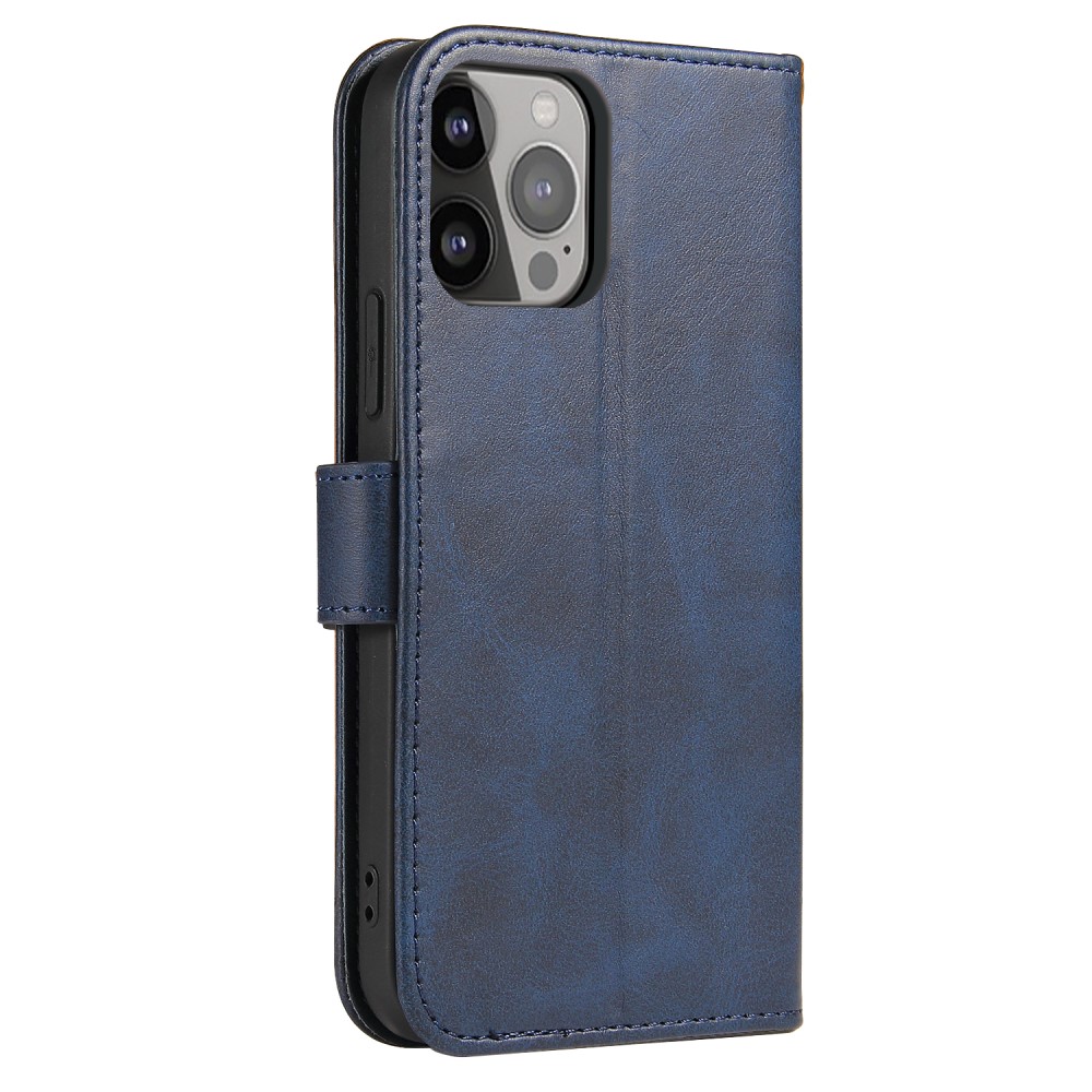  iPhone 13 Pro Plånboksfodral Läder Blå