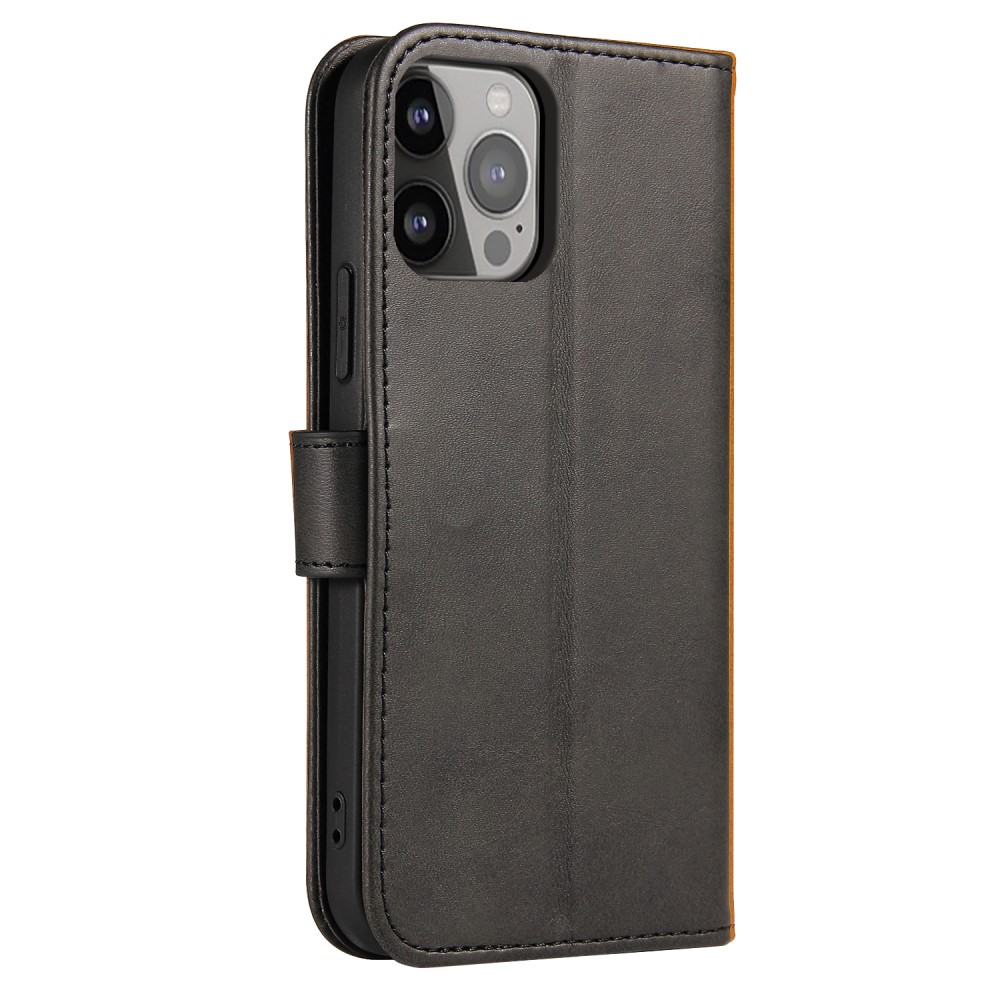  iPhone 13 Pro Plånboksfodral Läder Svart