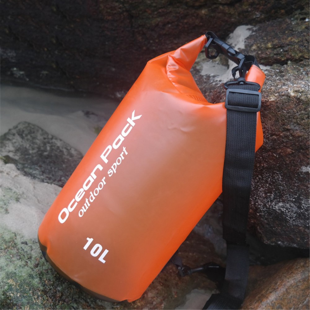  10L Genomskinlig Dry Bag Vattentät Sjösäck / Packpåse Orange