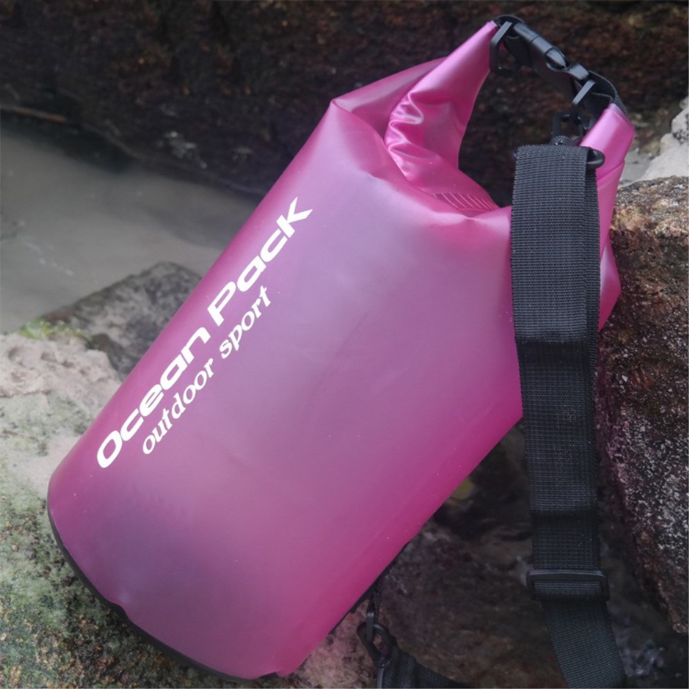  15L Genomskinlig Dry Bag Vattentät Sjösäck / Packpåse Rosa