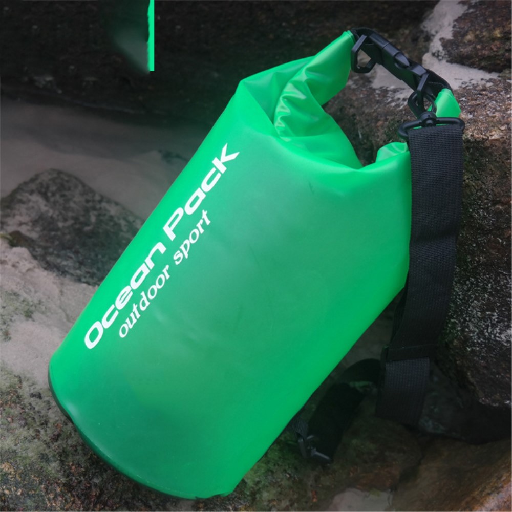  15L Genomskinlig Dry Bag Vattentät Sjösäck / Packpåse Grön