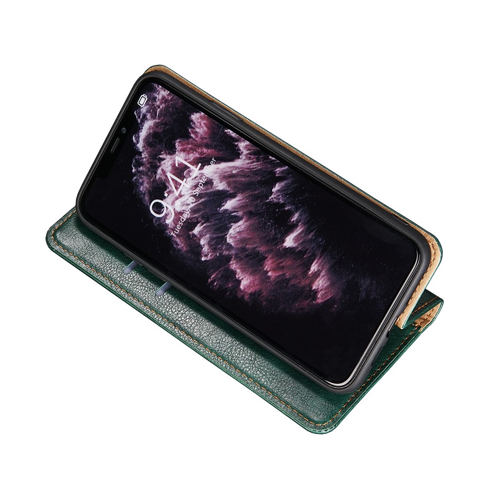  Xiaomi Redmi 9C Fodral Flip Läder Mörk Grön