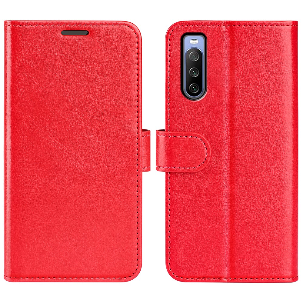  Sony Xperia 10 IV Fodral Crazy Horse Läder Röd