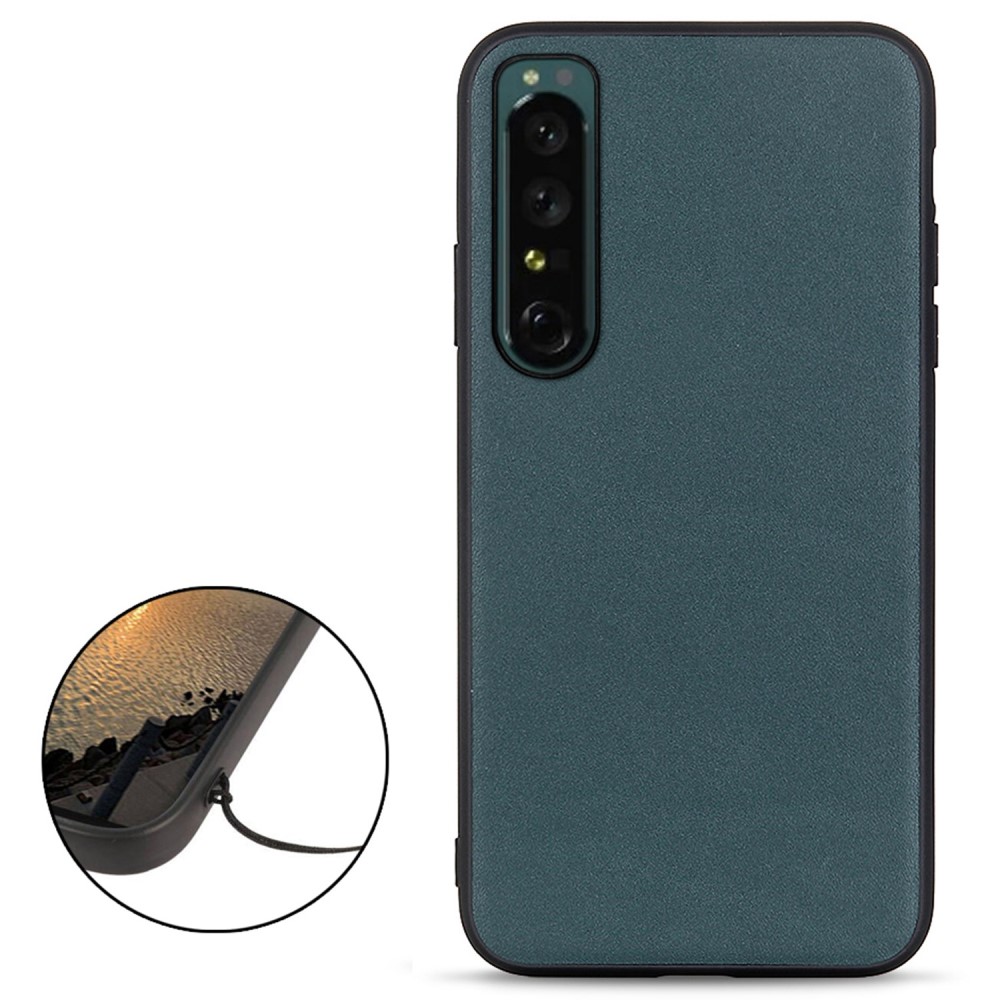  Sony Xperia 1 IV Skal Äkta Läder Hybrid Grön