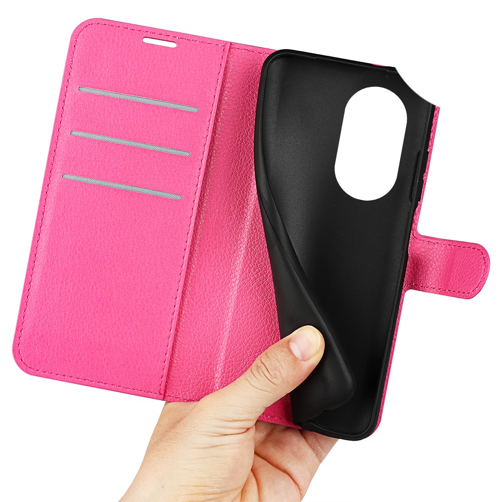  Motorola Edge 30 Pro Fodral Litchi Textur Rosa