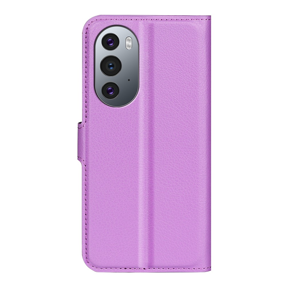  Motorola Edge 30 Pro Fodral Litchi Textur Lila