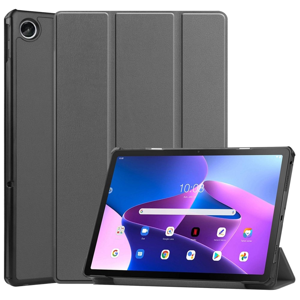  Lenovo Tab M10 Plus Gen 3 Fodral Tri-Fold Grå