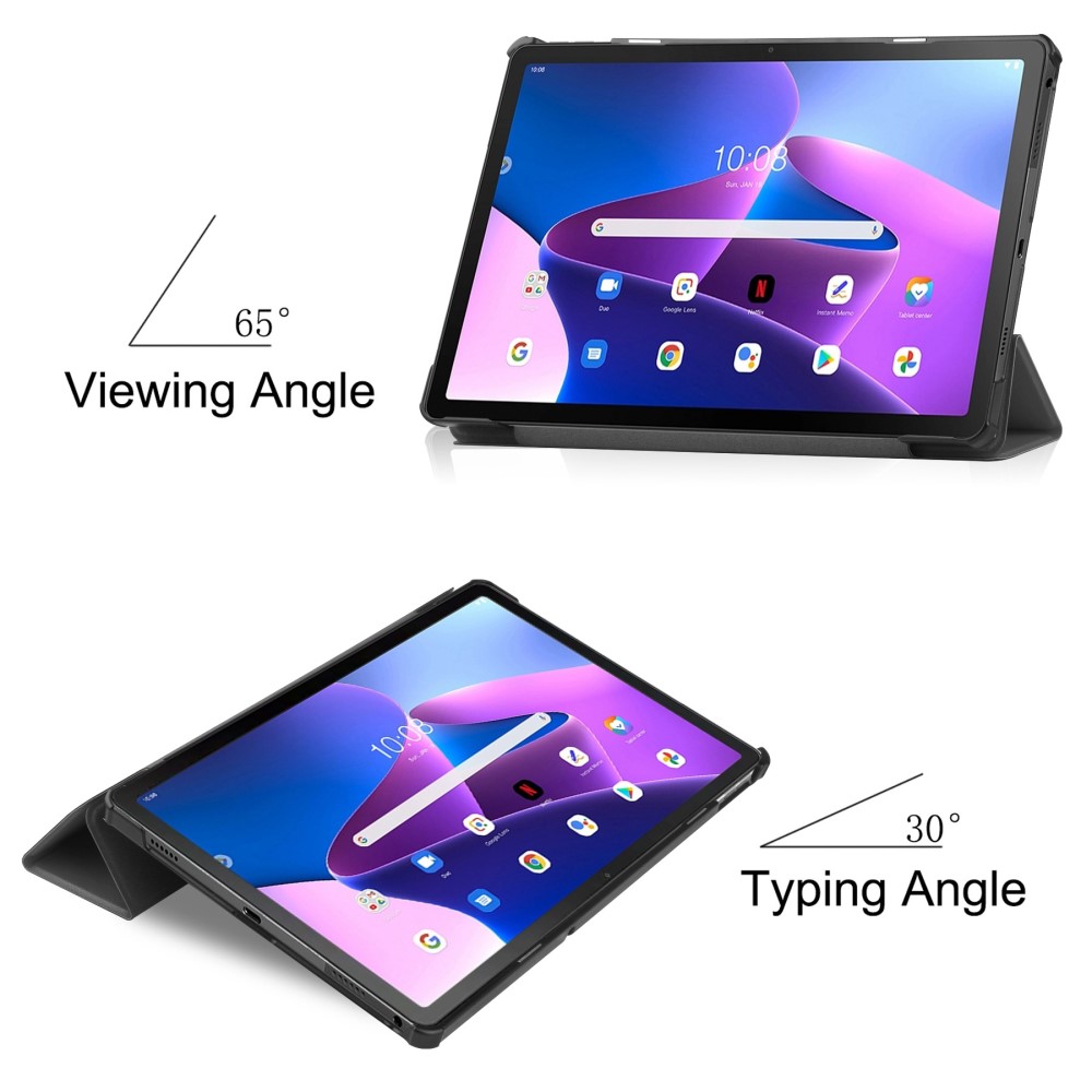  Lenovo Tab M10 Plus Gen 3 Fodral Tri-Fold Grå