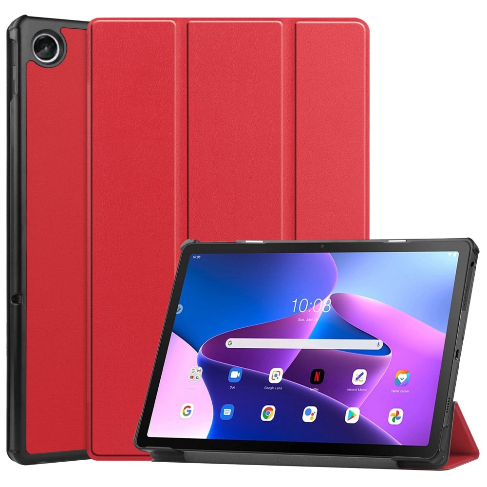  Lenovo Tab M10 Plus Gen 3 Fodral Tri-Fold Röd