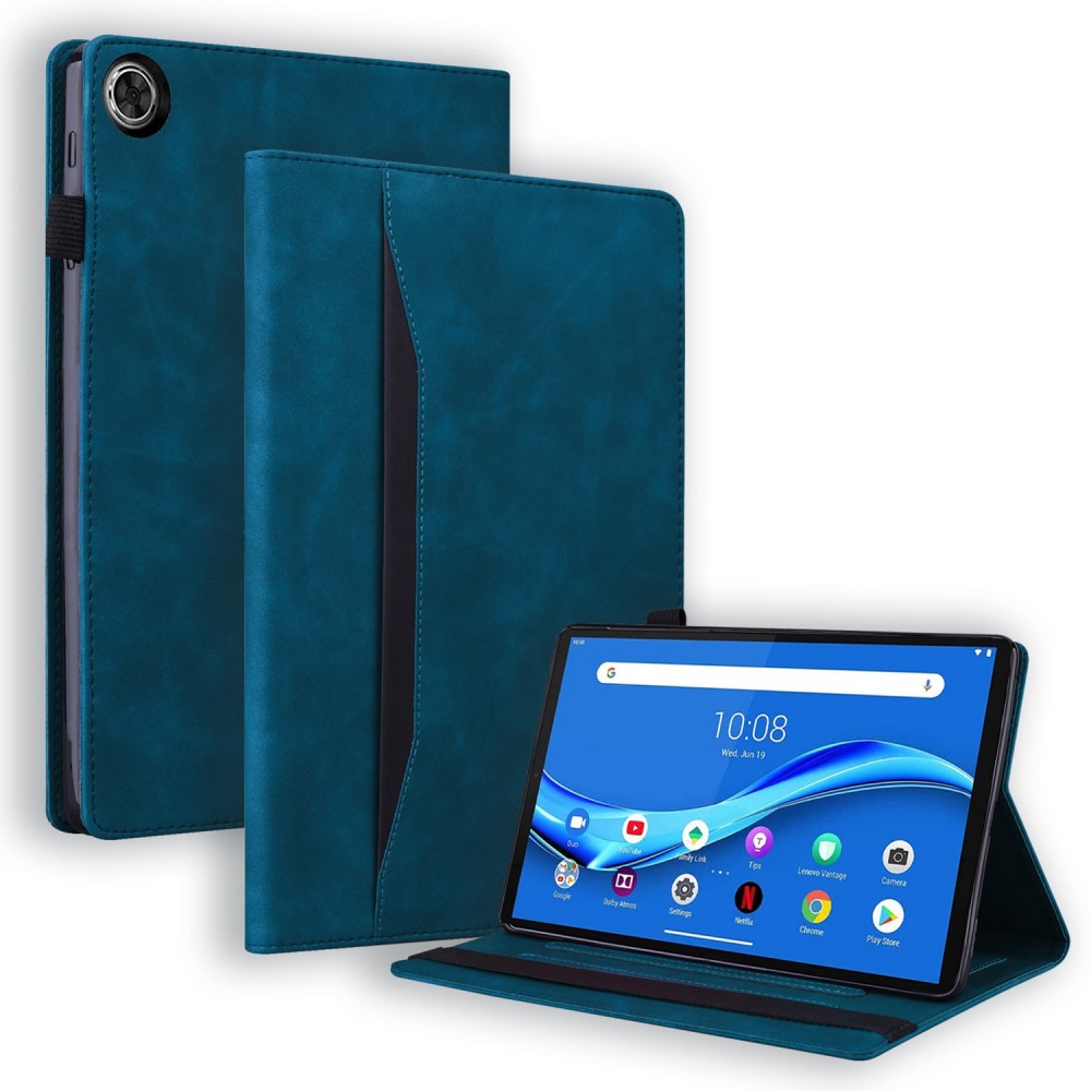  Lenovo Tab M10 Plus Gen 3 Fodral Frontficka Och Pennhållare Mörk Blå